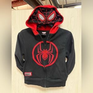 Marvel Black and Red Spider-Man Zip-Up Jacket Boy’s XS 0085